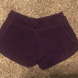 Purple Lululemon speed short